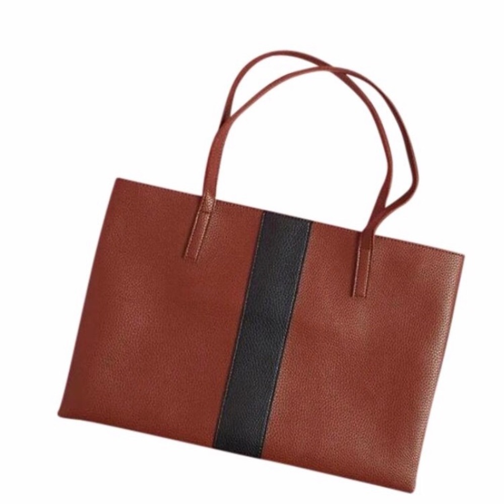 Vince camuto faux leather tote bag